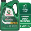 imageCastrol GTX High Mileage 5W30 Synthetic Blend Motor Oil 5 Quarts5 Quarts
