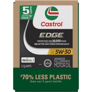 imageCastrol EDGE 5W30 Advanced Full Synthetic Motor Oil 1 Quart Pack of 65 Quarts  Eco Pack