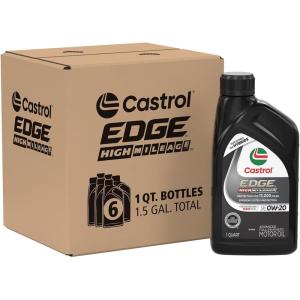 imageCastrol EDGE High Mileage 0W20 Advanced Full Synthetic Motor Oil 1 Quart Pack of 61 Quart  Pack of 6