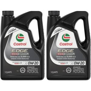 imageCastrol EDGE High Mileage 0W20 Advanced Full Synthetic Motor Oil 1 Quart Pack of 65 Quart Jug Pack of 2