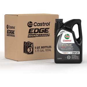 imageCastrol EDGE High Mileage 0W20 Advanced Full Synthetic Motor Oil 1 Quart Pack of 65 Quarts  Pack of 3