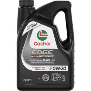 imageCastrol EDGE High Mileage 0W20 Advanced Full Synthetic Motor Oil 1 Quart Pack of 65 Quarts