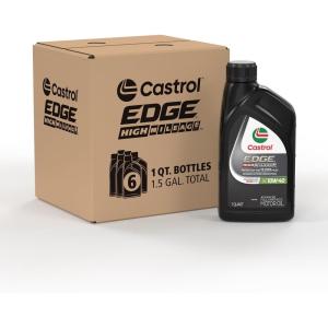 imageCastrol EDGE High Mileage 10W40 Advanced Full Synthetic Motor Oil 1 Quart Pack of 61 Quart  Pack of 6