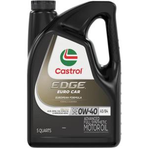 imageCastrol Edge Euro 0W40 A3B4 Advanced Full Synthetic Motor Oil 5 Quarts