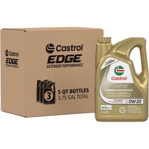 imageCastrol Edge Extended Performance 0W20 Motor Oil 1 Quart Pack of 65 Quarts  Pack of 3