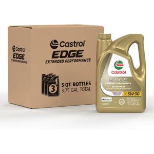 imageCastrol Edge Extended Performance 5W30 Advanced Full Synthetic Motor Oil 5 Quart5 Quarts  Pack of 3