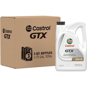 imageCastrol GTX 20W50 Conventional Motor Oil 5 Quarts5 Quarts  Pack of 3