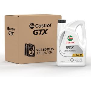 imageCastrol GTX 5W30 Synthetic Blend Motor Oil 5 Quarts5 Quarts  Pack of 3