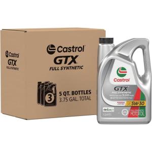 imageCastrol GTX Full Synthetic 5W30 Motor Oil 5 Quarts5 Quarts  Pack of 3