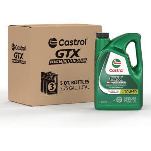 imageCastrol GTX High Mileage 10W30 Synthetic Blend Motor Oil 5 Quarts5 Quarts  Pack of 3
