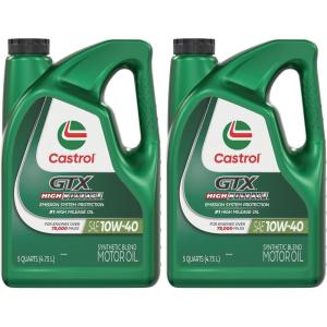 imageCastrol GTX High Mileage 10W40 Synthetic Motor Oil 1 Quart Pack of 6160 Fl Oz Pack of 2