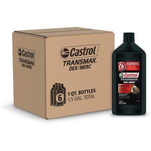 imageCastrol Transmax DEXMERC Automatic Transmission Fluid 1 Quart Pack of 6