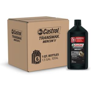 imageCastrol Transmax Mercon V Automatic Transmission Fluid 1 Quart Pack of 6