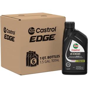 imageCastrol EDGE 10W30 Advanced Full Synthetic Motor Oil 5 Quarts1 Quart  Pack of 6