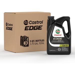 imageCastrol EDGE 10W30 Advanced Full Synthetic Motor Oil 5 Quarts5 Quarts  Pack of 3